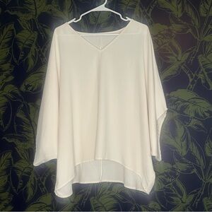 Women's Casual V Neck Batwing Long Sleeve Blouse
